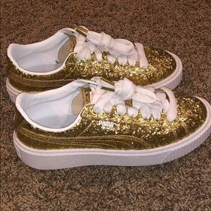 Glittery puma platform sneakers